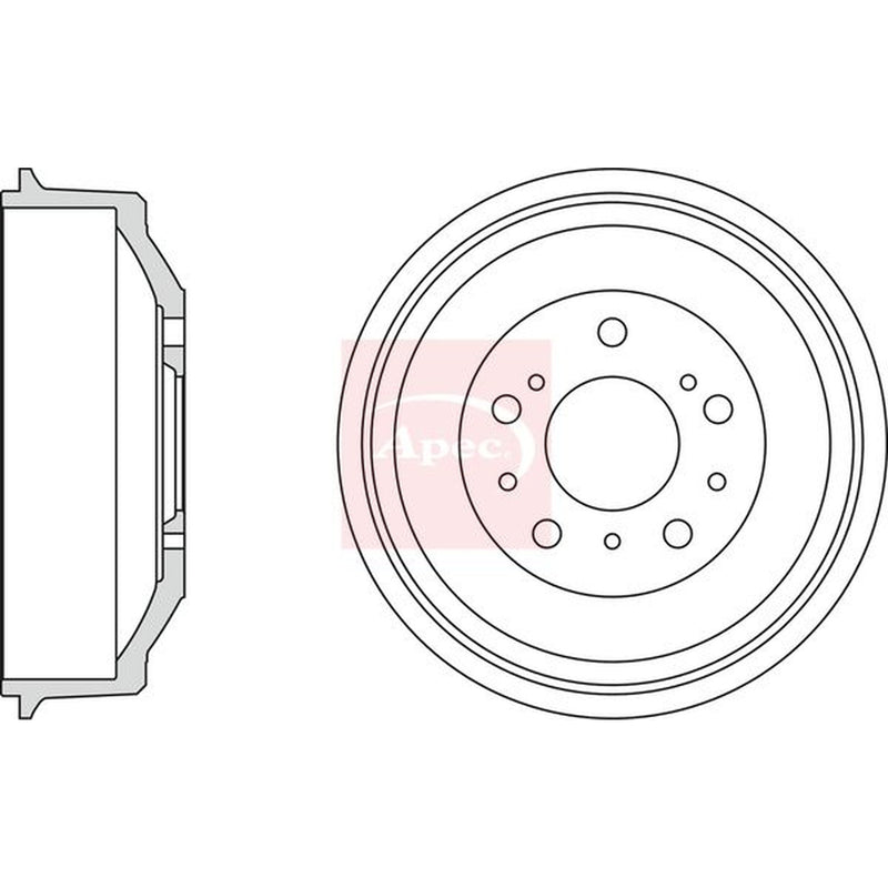 Apec Brake Drum Assembly Rear fits Citroën C25 1981-1994 1.8 2.0 2.5