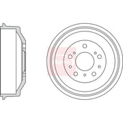 Apec Brake Drum Assembly Rear DRM9705