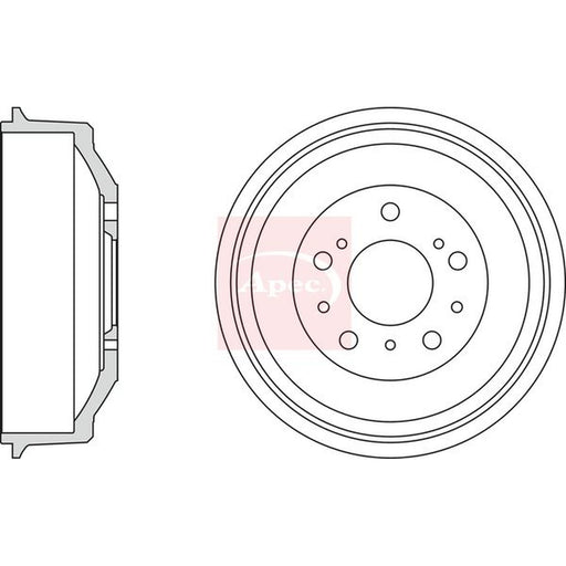 Apec Brake Drum Assembly Rear fits Citroën C25 1981-1994 1.8 2.0 2.5