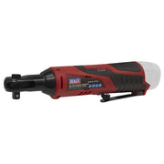 Sealey Cordless Ratchet Wrench Body Only 3/8" Drive 12V Heavy Duty LED Indicator Sealey  - Dynamic Drive