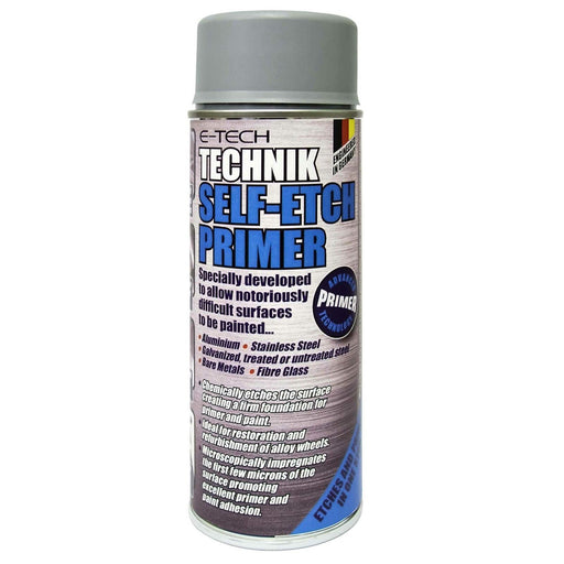 E-Tech Technik Self Etch Primer 400ml Can for Bare Metals Alloy Wheels Glass Ste E-Tech - Dynamic Drive