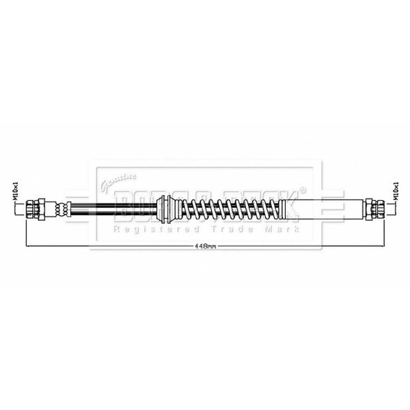 Borg & Beck Brake Hydraulic Hose Line Rear Right BBH8859