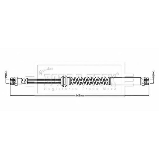 Borg & Beck Brake Hydraulic Hose Line Rear Right BBH8859
