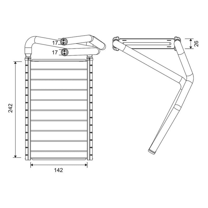 Valeo Heater Matrix Core Heat Exchanger 881652