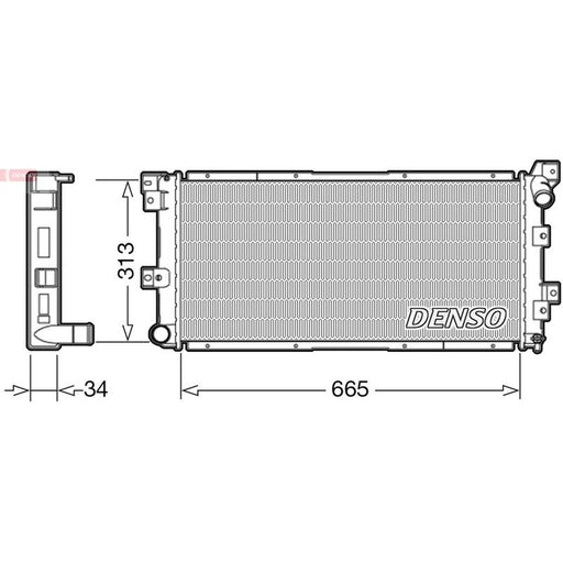 Denso Engine Radiator fits Chrysler Tacuma 1995-2001 2.5