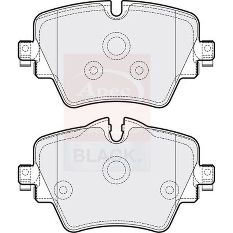 Apec Black Front Brake Pad Set fits BMW 1 2019-2020