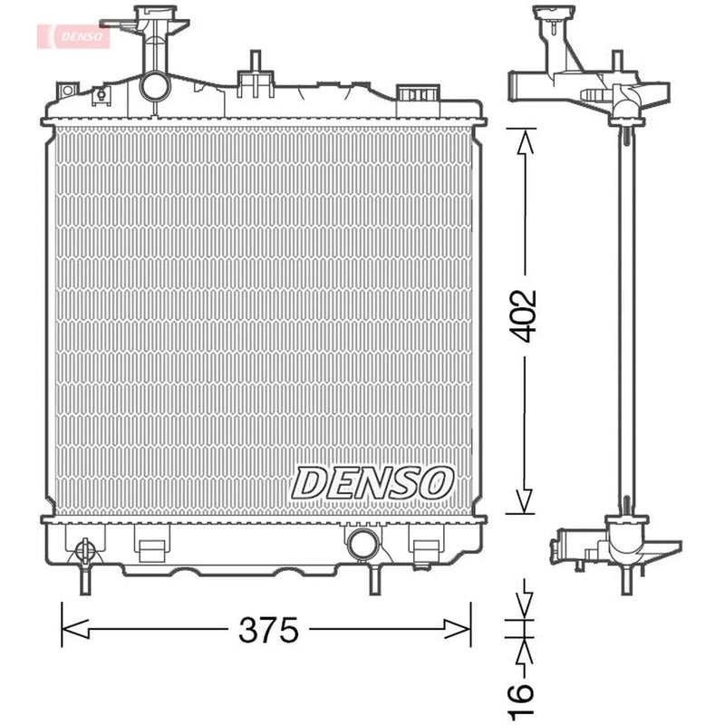 Denso Engine Radiator fits Mitsubishi Mirage / Space Star VI 2012 on 1.0 1.2