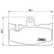 Brembo 4 x Rear Brake Pad Set fits Lexus Ls 2000-2006
