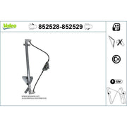 Valeo Electric Window Regulator Lifter Left Front 852528