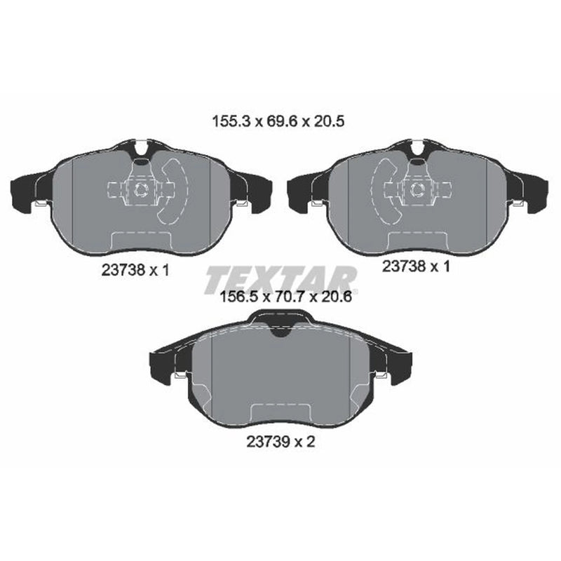 Textar Front Brake Pad Set 2373807