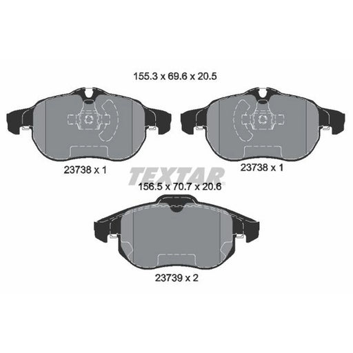 Textar Front Brake Pad Set 2373807