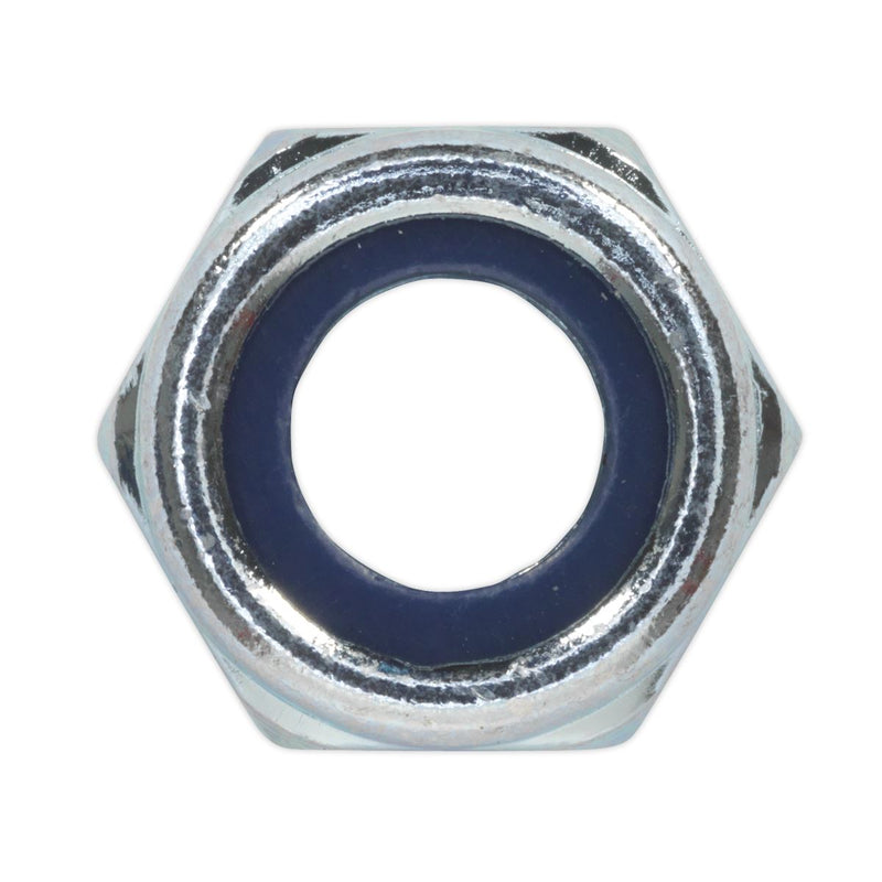 Sealey Nylon Locknut M10 Zinc Pack of 100 NLN10 Sealey - Dynamic Drive