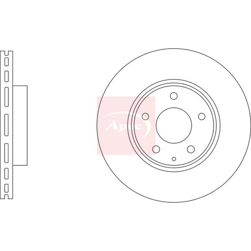 Apec 2 x Vented Brake Discs fits Mazda CX-5 2011-2024 2.0 2.2 2.5