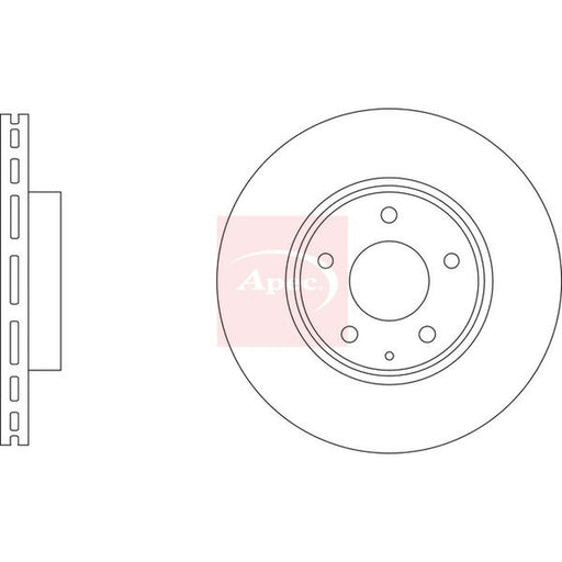 Apec 2 x Vented Brake Discs fits Mazda CX-5 2011-2024 2.0 2.2 2.5