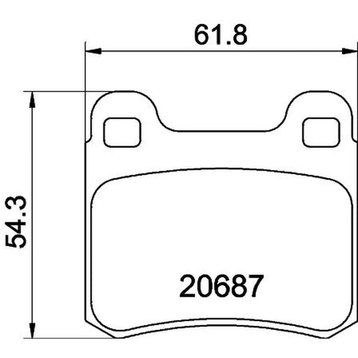 Mintex Rear Brake Pad Set MDB1222