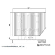 Blue Print Cabin Air Filter (Pollen Filter) fits Audi E-Tron GT 2020-2021
