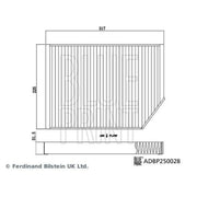 Blue Print Cabin Air Filter (Pollen Filter) ADBP250028
