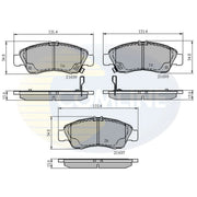 Comline Front & Rear Brake Discs & Pads fits Honda Jazz II 2002-2008 1.2 1.3 1.4