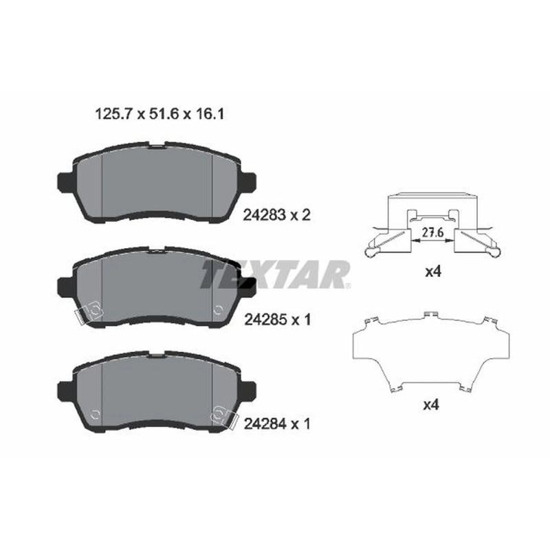 Textar Front Brake Pad Set 2428303