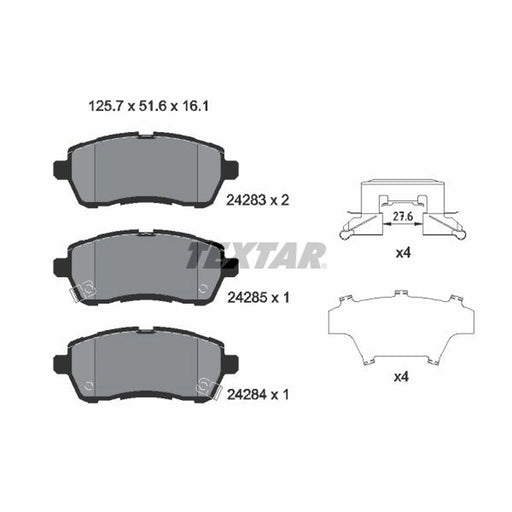 Textar Front Brake Pad Set 2428303