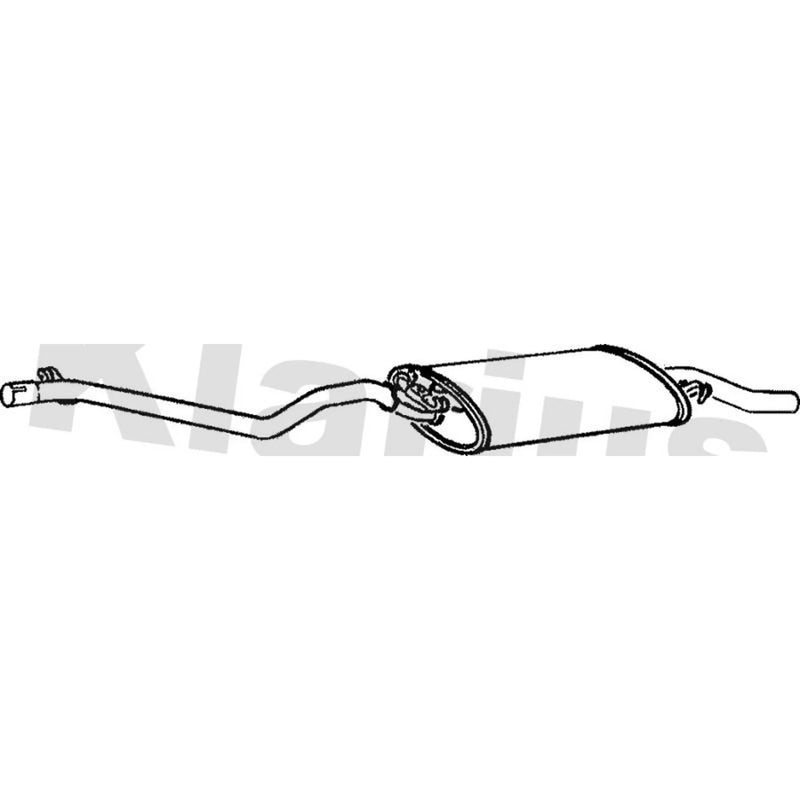 Klarius Box With Tail Pipe Rear fits VW Golf 1983-1992 1.0 1.3 1.6