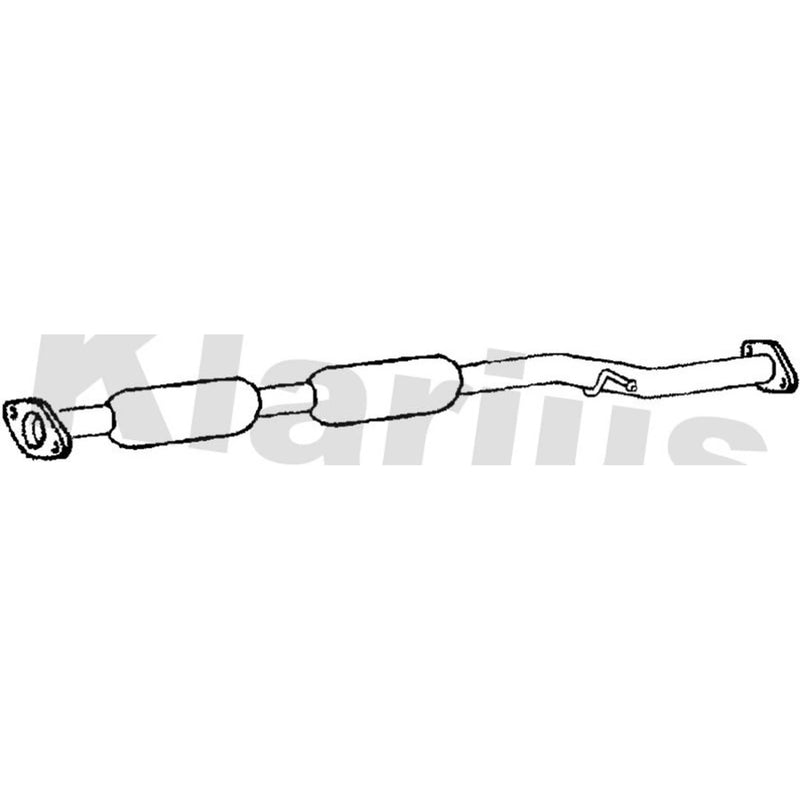 Klarius Box With Centre Pipe Centre fits Subaru Forester 1997-2005 2.0
