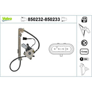 Valeo Electric Window Regulator Lifter Left Rear 850232