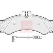 Apec Front Brake Pad Set fits Mercedes-Benz Sprinter 4-T 1995-2006