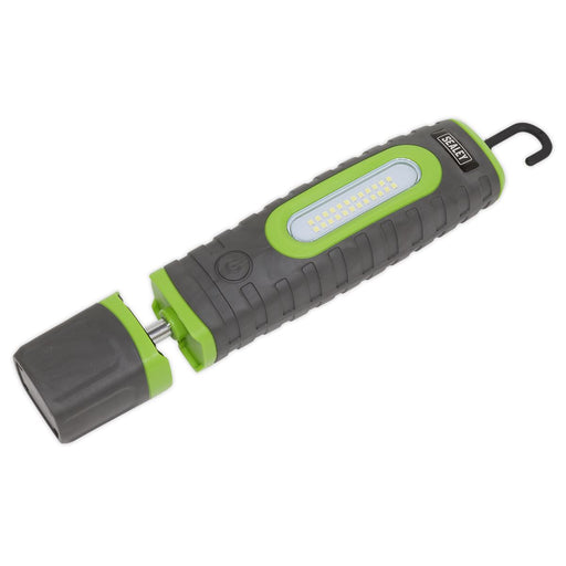 Sealey Rechargeable 360 Inspection Lamp 24 SMD & 3W SMD LED Green 2 x Lithium-io Sealey - Dynamic Drive