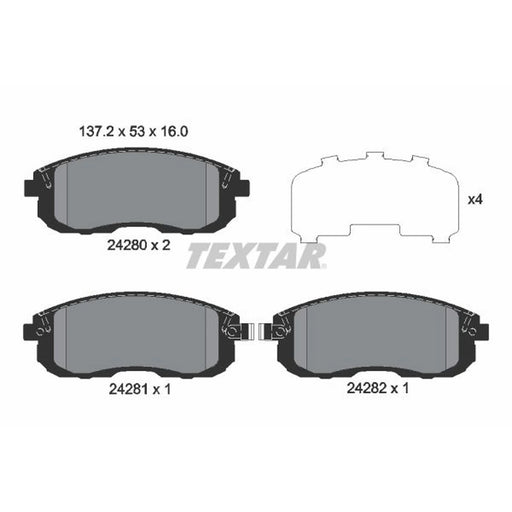 Textar Front Brake Pad Set 2428001