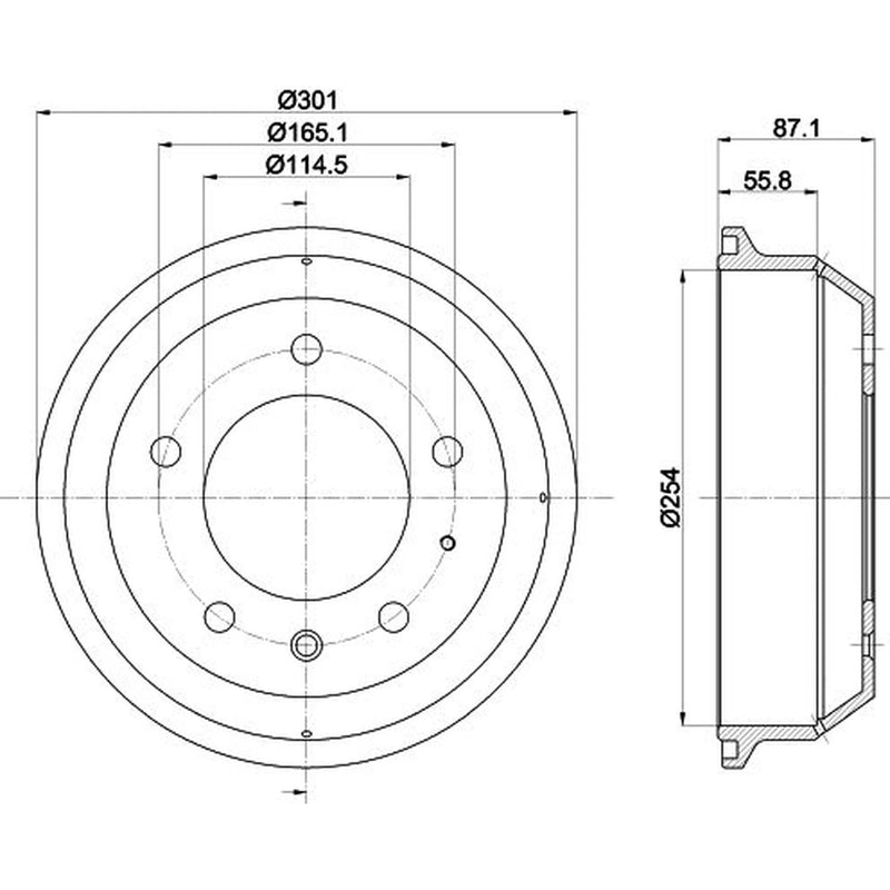 Mintex Brake Drum Assembly Rear fits Land Rover 90 I 1984-1990 2.3 2.5 3.5