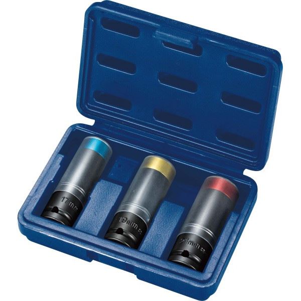 Carlyle Hand Tools 1/2In. Drive 17-19-21mm Alloy Wheel Sockets Set Carlyle Hand Tools - Dynamic Drive