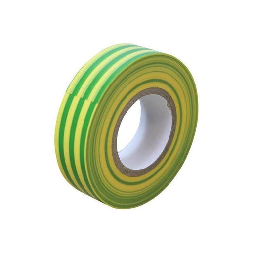 Faithfull PVC Electrical Tape Green / Yellow 19mm x 20m Faithfull - NN4 Online