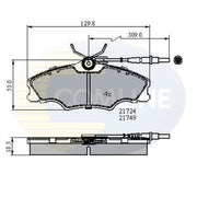 Comline Front Brake Discs & Pads fits Peugeot 406 1995-2004 1.6 1.8 1.9