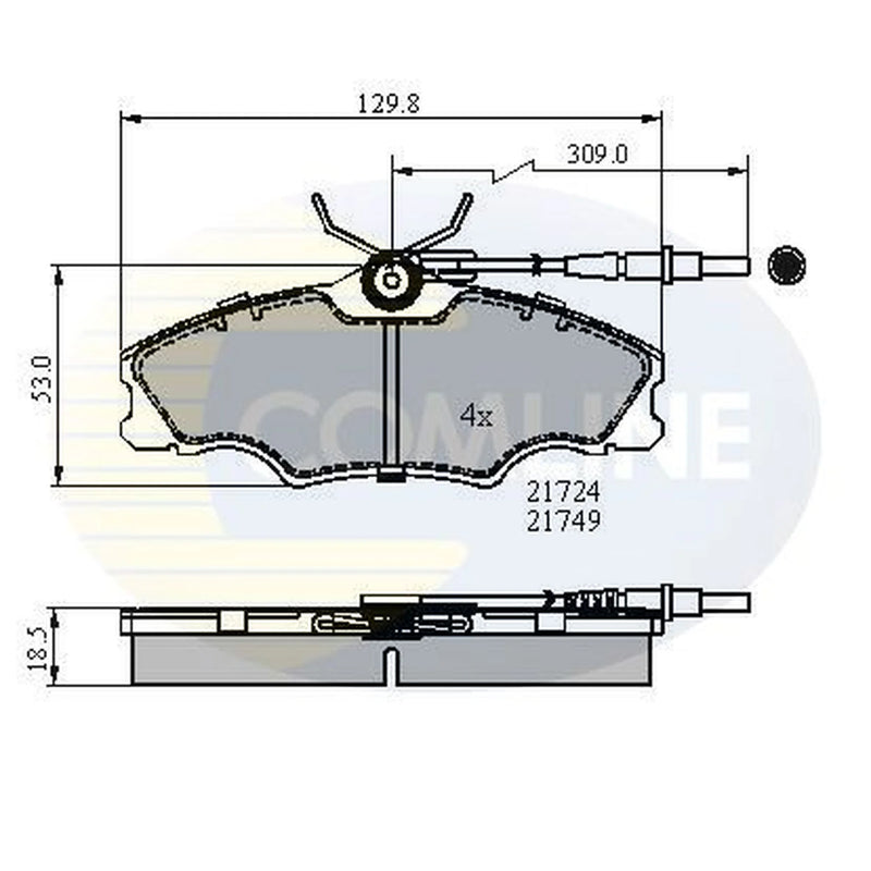 Comline Front Brake Discs & Pads fits Peugeot 406 1995-2004 1.6 1.8 1.9