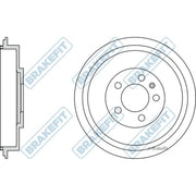 Apec Brake Drum Assembly Rear BDR9004
