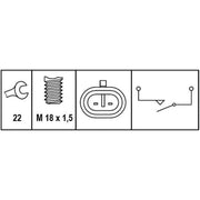 Hella Reverse Light Switch Connectors fits Abarth 500 / 595 / 695 2008 on 1.4
