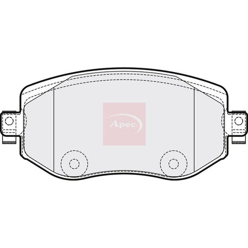 Apec Front Brake Pad Set fits Renault Megane IV 2015 on 1.2 1.5 1.6
