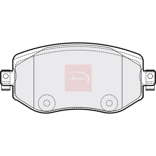 Apec Front Brake Pad Set fits Renault Megane IV 2015 on 1.2 1.5 1.6