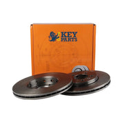 Key Parts Front Brake Vented Discs & Pads fits VW Polo III Classic 1997-1999 1.9