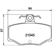 Mintex Rear Brake Pad Set fits Nissan Almera 2000-2006 1.5 1.8 2.2
