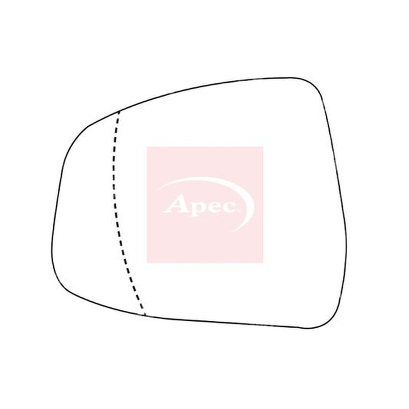 Apec Exterior Wing Mirror Glass Left fits Ford Focus II 2004-2012