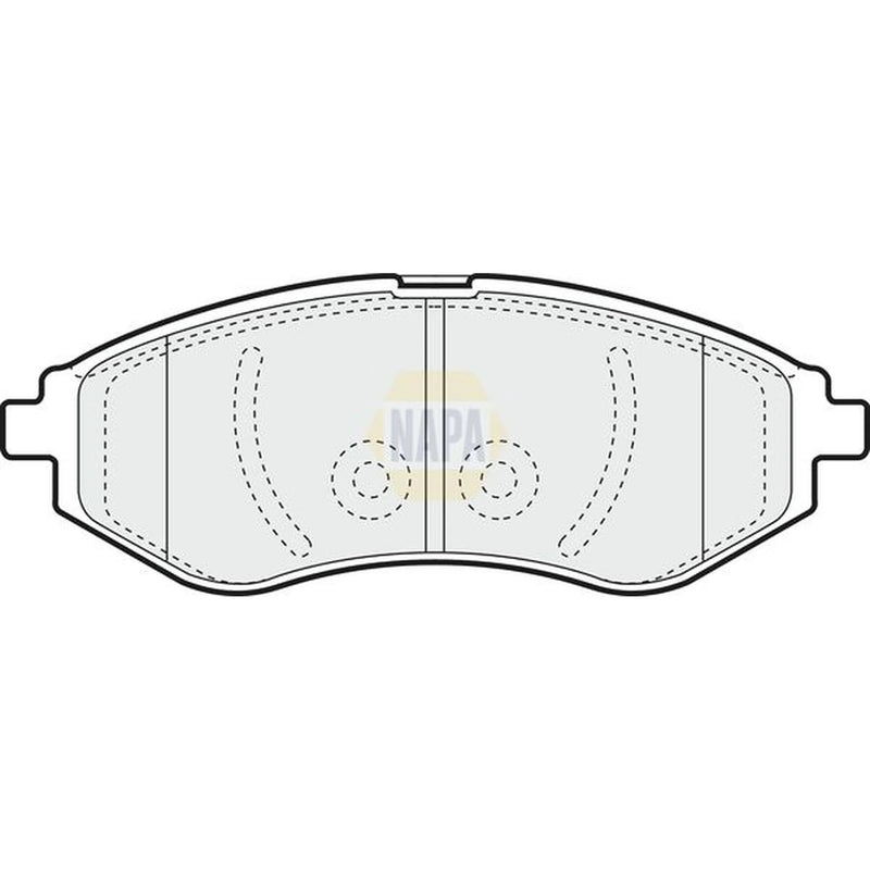 NAPA Front Brake Pad Set fits Chevrolet Aveo / Kalos 2003-2013 1.2 1.4