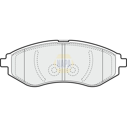 NAPA Front Brake Pad Set fits Chevrolet Aveo / Kalos 2003-2013 1.2 1.4