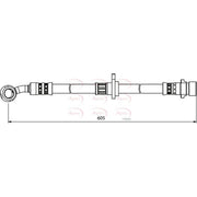 Apec Brake Hydraulic Hose Line Front Right fits Honda Fr-V 2004-2009