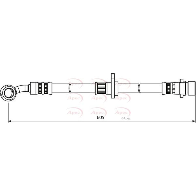 Apec Brake Hydraulic Hose Line Front Right fits Honda Fr-V 2004-2009