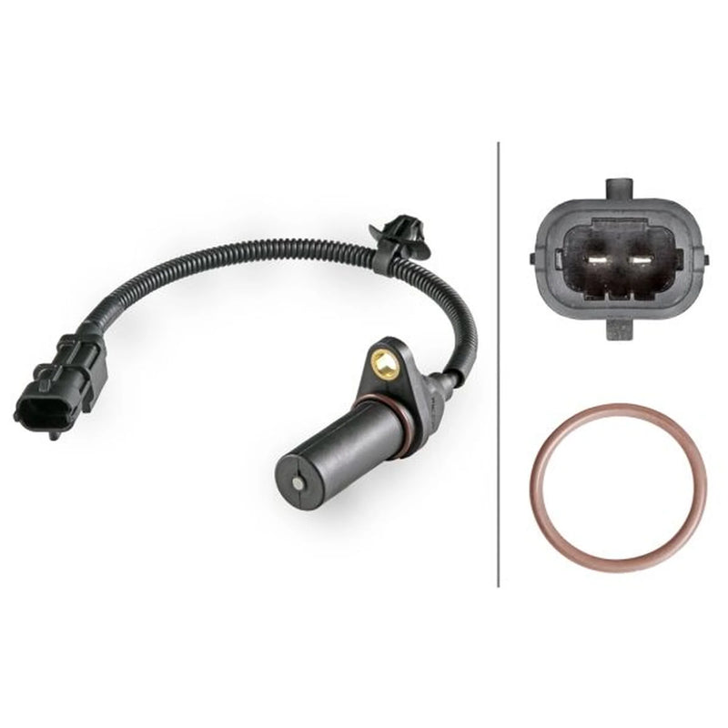 Hella Crankshaft Position Sensor fits Hyundai Accent IV 2010-2018 1.4 1.6