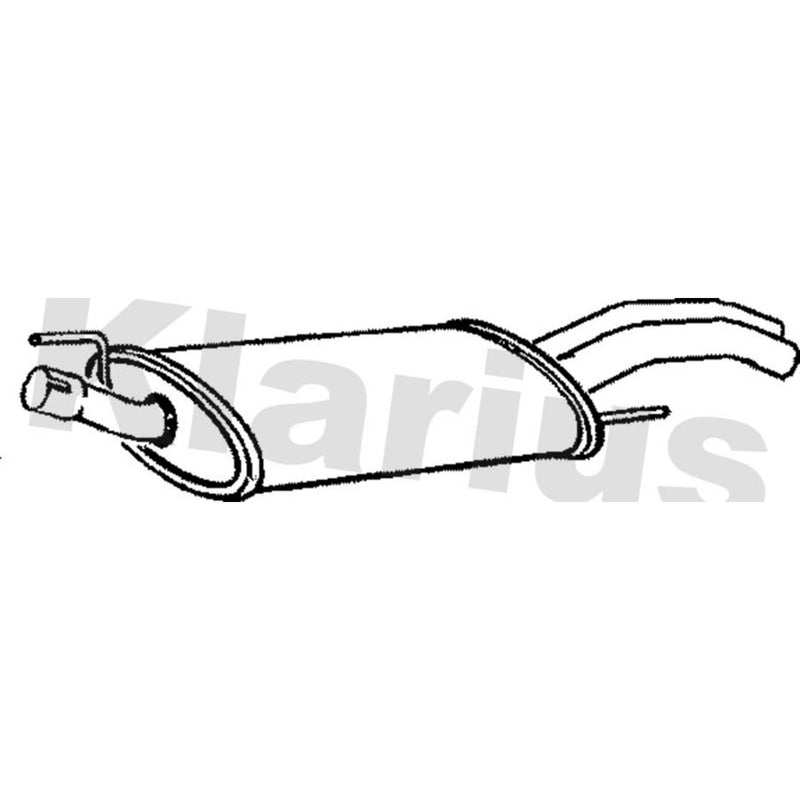 Klarius Box With Tail Pipe Rear fits VW Golf 1991-1998 2.0