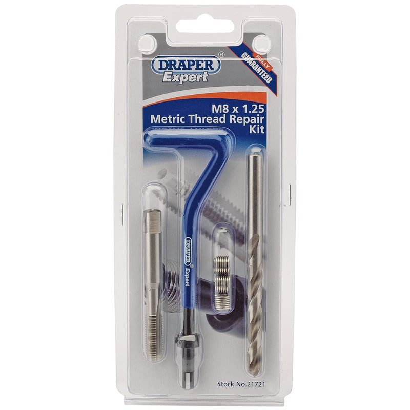 Draper Metric Thread Repair Kit, M8 x 1.25 21721 Draper - Dynamic Drive