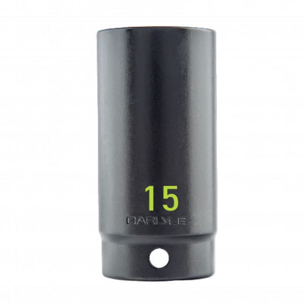 Carlyle Tools 1/2Dr 15mm 6Pt Deep Impact Socket - image 1